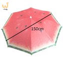 Parasol ogrodowy plażowy regulowany łamany 150cm arbuz