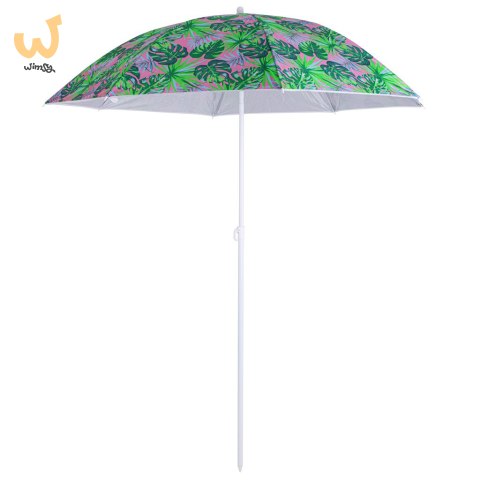 Parasol ogrodowy plażowy regulowany łamany 150cm liście Parasol ogrodowy plażowy regulowany łamany 150cm liście
