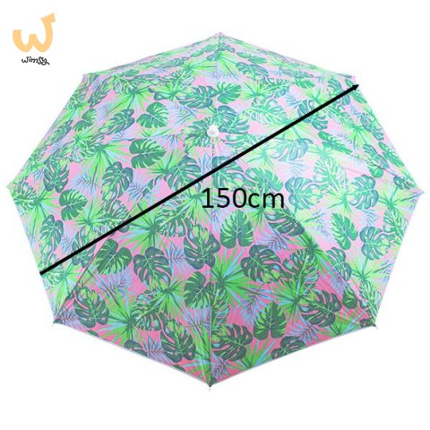 Parasol ogrodowy plażowy regulowany łamany 150cm liście Parasol ogrodowy plażowy regulowany łamany 150cm liście