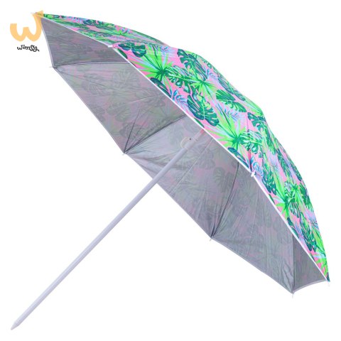 Parasol ogrodowy plażowy regulowany łamany 150cm liście Parasol ogrodowy plażowy regulowany łamany 150cm liście