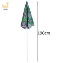 Parasol ogrodowy plażowy regulowany łamany 150cm liście