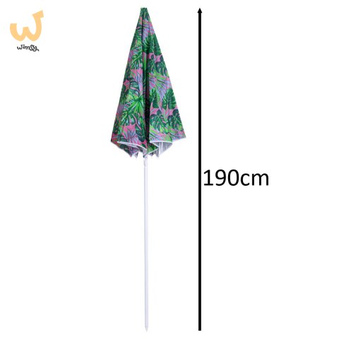 Parasol ogrodowy plażowy regulowany łamany 150cm liście Parasol ogrodowy plażowy regulowany łamany 150cm liście