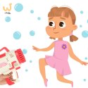Pistolet maszynka do baniek mydlanych bańki mydlane światła różowy