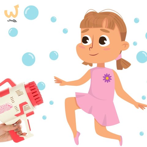 Pistolet maszynka do baniek mydlanych bańki mydlane światła różowy Pistolet maszynka do baniek mydlanych bańki mydlane światła różowy