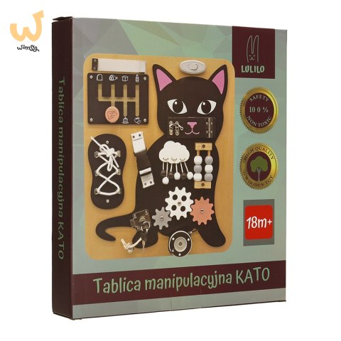 Tablica manipulacyjna sensoryczna Kotek LULILO KICIAO Tablica manipulacyjna sensoryczna Kotek LULILO KICIAO