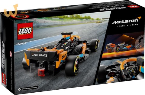 LEGO Speed Champions 76919 Samochód wyścigowy McLaren Formula 1 wersja 2023 LEGO Speed Champions 76919 Samochód wyścigowy McLaren Formula 1 wersja 2023