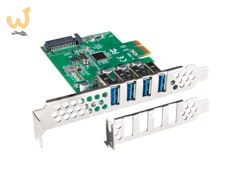 LANBERG KARTA PCI-E X1 -> 4X USB-A 3.1 GEN1 ŚLEDŹ LOW PROFILE PCE-US3-004 LANBERG KARTA PCI-E X1 -> 4X USB-A 3.1 GEN1 ŚLEDŹ LOW PROFILE PCE-US3-004