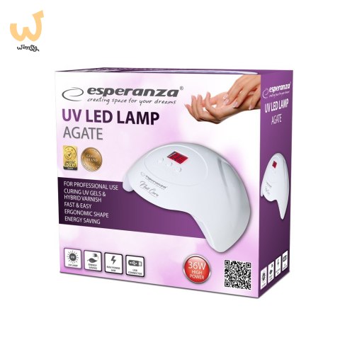 ESPERANZA LAMPA UV LED DO PAZNOKCI AGATE 36W EBN010 ESPERANZA LAMPA UV LED DO PAZNOKCI AGATE 36W EBN010