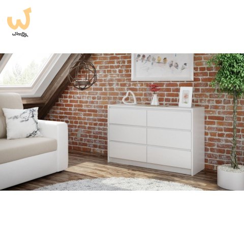 K120 KARO KOMODA 6 SZUFLAD BIAŁY K120 KARO KOMODA 6 SZUFLAD BIAŁY