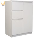 KOMODA 2 DRZWI 2 SZUFLADY BIAŁY