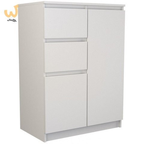 KOMODA 2 DRZWI 2 SZUFLADY BIAŁY KOMODA 2 DRZWI 2 SZUFLADY BIAŁY