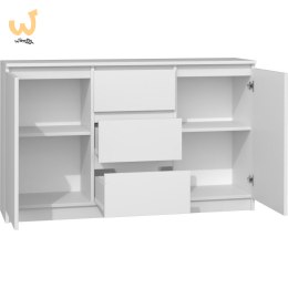 KOMODA 2 DRZWI 3 SZUFLADY BIAŁY
