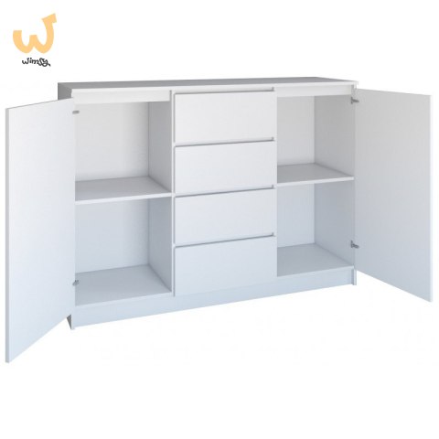 KOMODA 2 DRZWI 4 SZUFLADY BIAŁY KOMODA 2 DRZWI 4 SZUFLADY BIAŁY
