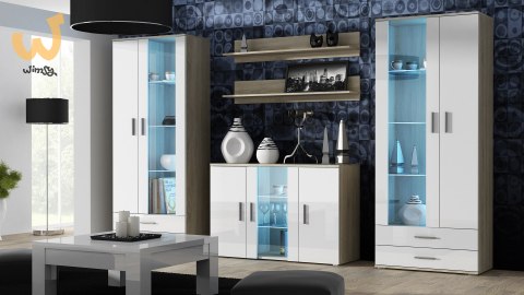 Komoda 120cm SOHO S7 dąb sonoma/ biały połysk Komoda 120cm SOHO S7 dąb sonoma/ biały połysk