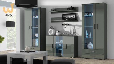Komoda 120cm SOHO S7 szary/ szary połysk Komoda 120cm SOHO S7 szary/ szary połysk