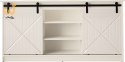 Komoda 160x80x35 GRANERO biały/biały połysk