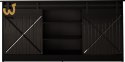 Komoda 160x80x35 GRANERO czarny/czarny poł
