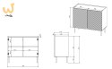 Komoda 2D ONDA 98x45x85 czarny