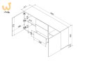 Komoda 2D3S ALMA 180x41,5xH90 kaszmir