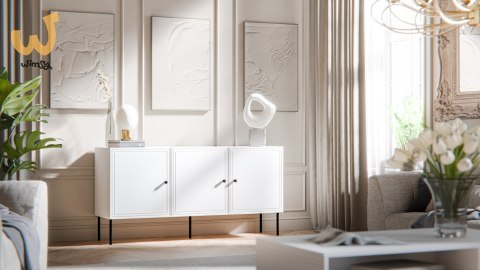 Komoda 3D PALAZZO BIS 151x40x75 biały mat Komoda 3D PALAZZO BIS 151x40x75 biały mat