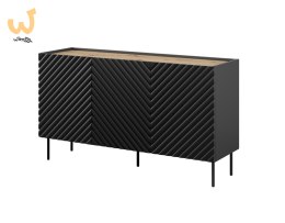 Komoda 3D2SZ ONDA 150x45x85 czarny