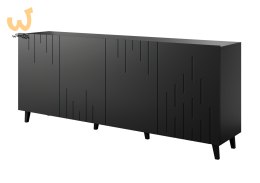Komoda BARI 200x42x82 czarny mat