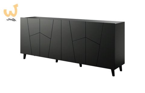 Komoda ETNA 200x42x82 czarny mat Komoda ETNA 200x42x82 czarny mat
