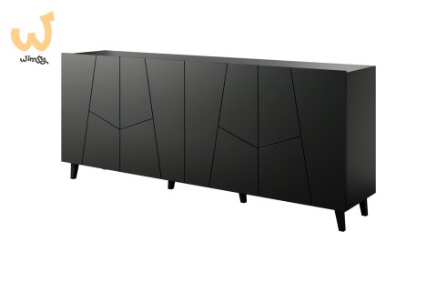 Komoda ETNA 200x42x82 czarny mat Komoda ETNA 200x42x82 czarny mat