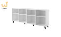 Komoda FARO 200x42x82 biały mat + dąb craft