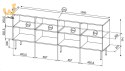 Komoda HOLE 190x40,5xH74,5 czarny mat