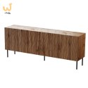 Komoda JUNGLE 190x40,5x74,5 dąb wotan + czarne nóżki