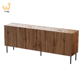 Komoda JUNGLE 190x40,5x74,5 dąb wotan + czarne nóżki