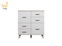 Komoda LOTTA 110 2D4S biały+ dąb sonoma