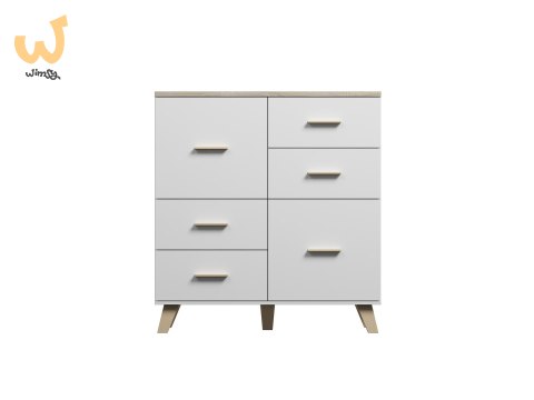 Komoda LOTTA 110 2D4S biały+ dąb sonoma Komoda LOTTA 110 2D4S biały+ dąb sonoma