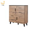 Komoda LOTTA 110 2D4S wotan + czarny mat