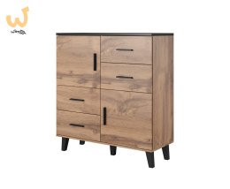 Komoda LOTTA 110 2D4S wotan + czarny mat