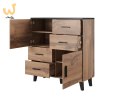 Komoda LOTTA 110 2D4S wotan + czarny mat