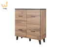 Komoda LOTTA 110 4D wotan + czarny mat