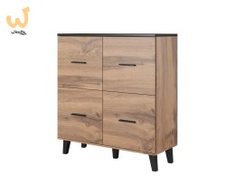 Komoda LOTTA 110 4D wotan + czarny mat