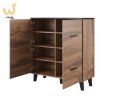 Komoda LOTTA 110 4D wotan + czarny mat