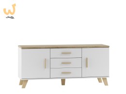 Komoda LOTTA 150 2D3S biały+ dąb sonoma