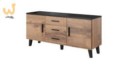 Komoda LOTTA 150 2D3S wotan + czarny mat