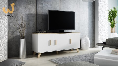 Komoda LOTTA 150 3D biały+ dąb sonoma Komoda LOTTA 150 3D biały+ dąb sonoma