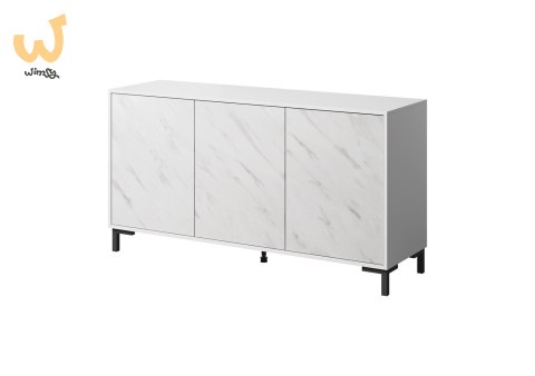 Komoda MARMO 3D 150x45xH80,5 biały mat/marmur biały Komoda MARMO 3D 150x45xH80,5 biały mat/marmur biały