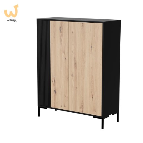 Komoda MERCI 100x40x129 czarny/dąb artisan Komoda MERCI 100x40x129 czarny/dąb artisan