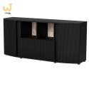 Komoda MICHELLE 178x35-47xH82 czarny/dąb viking