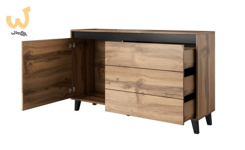 Komoda NORD 138cm dąb wotan/antracyt Komoda NORD 138cm dąb wotan/antracyt