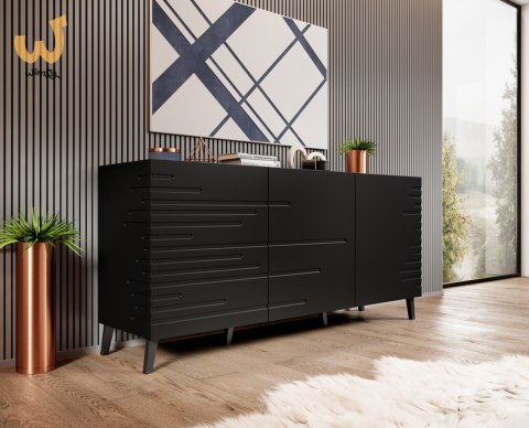 Komoda NOVA 155x40x72 czarny mat Komoda NOVA 155x40x72 czarny mat