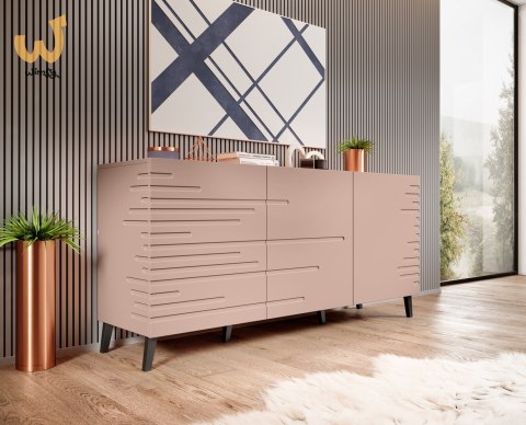 Komoda NOVA 155x40x72 róż mat Komoda NOVA 155x40x72 róż mat