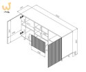 Komoda PAFOS 150x40x82 biały mat